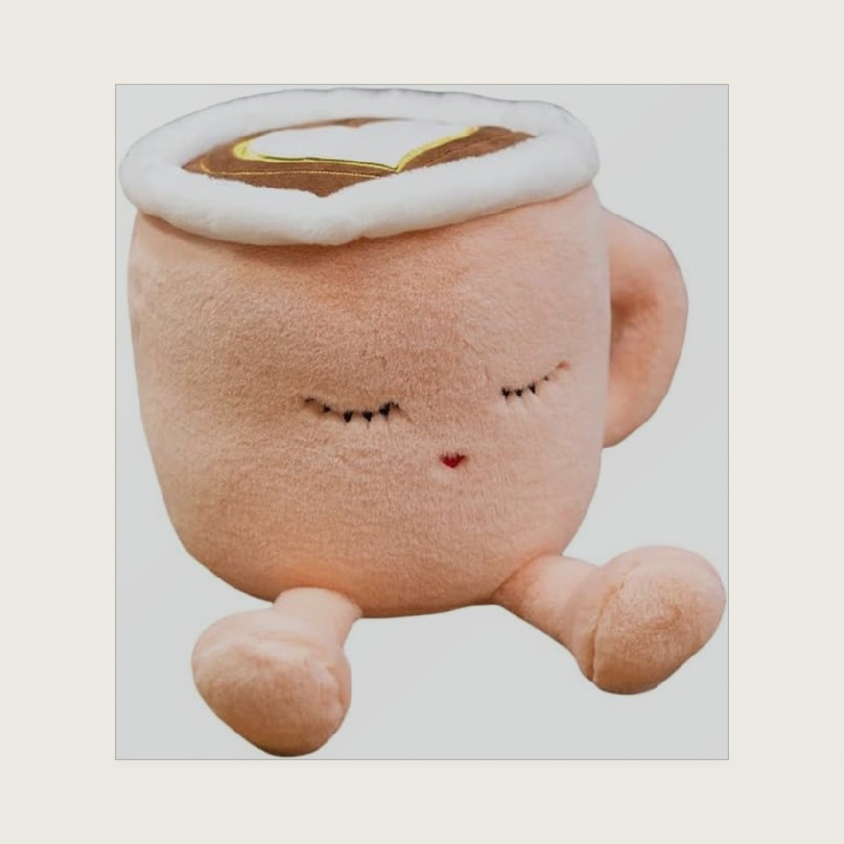 7.8 Inch Latte Plush Toy Pillow, Coffee Cup Plush Doll,Coffee Food Stuffed Plush Toy,Home Decor Birthday for Kids Gift (Pink)