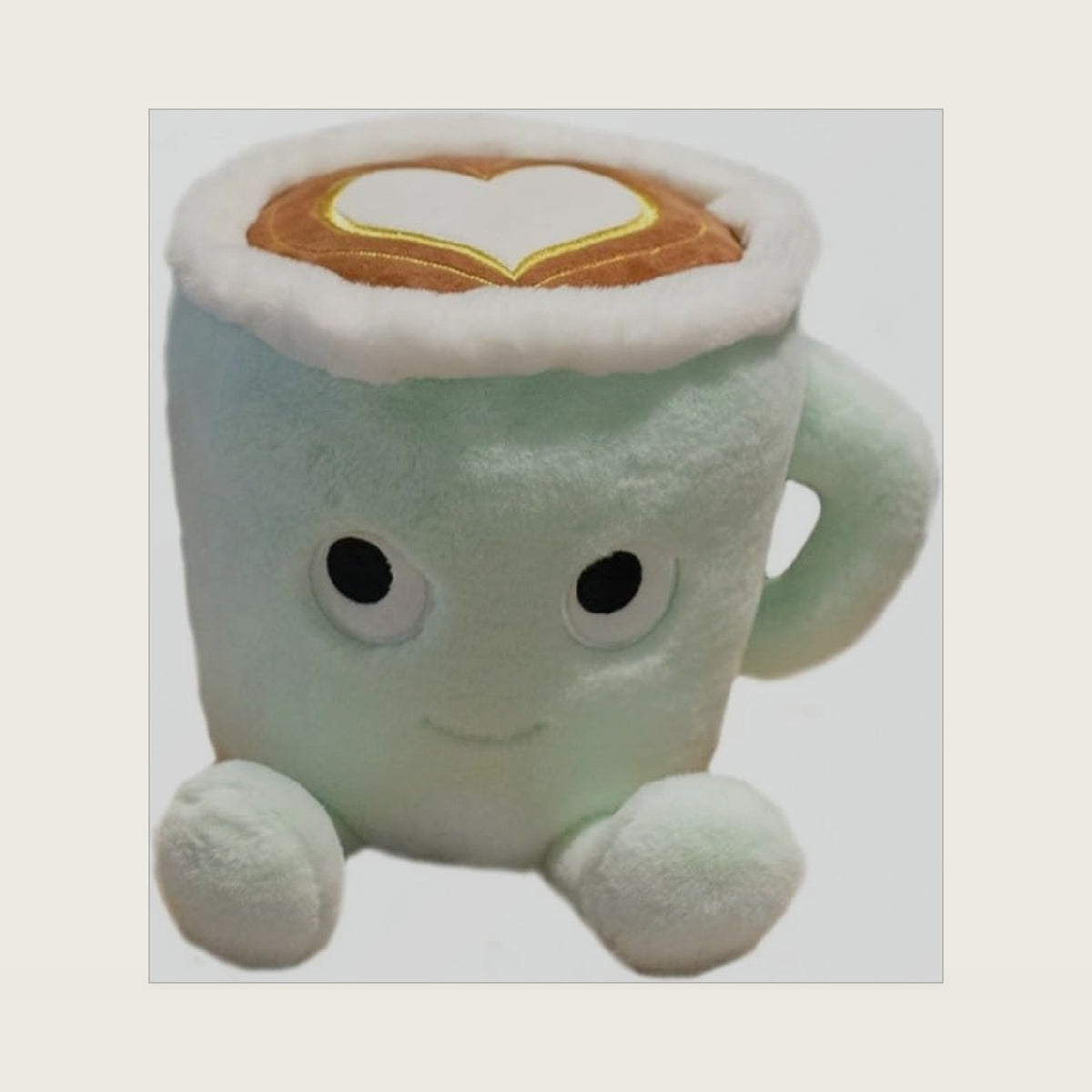 7.8 Inch Latte Plush Toy Pillow, Coffee Cup Plush Doll,Coffee Food Stuffed Plush Toy,Home Decor Birthday for Kids Gift (Green)