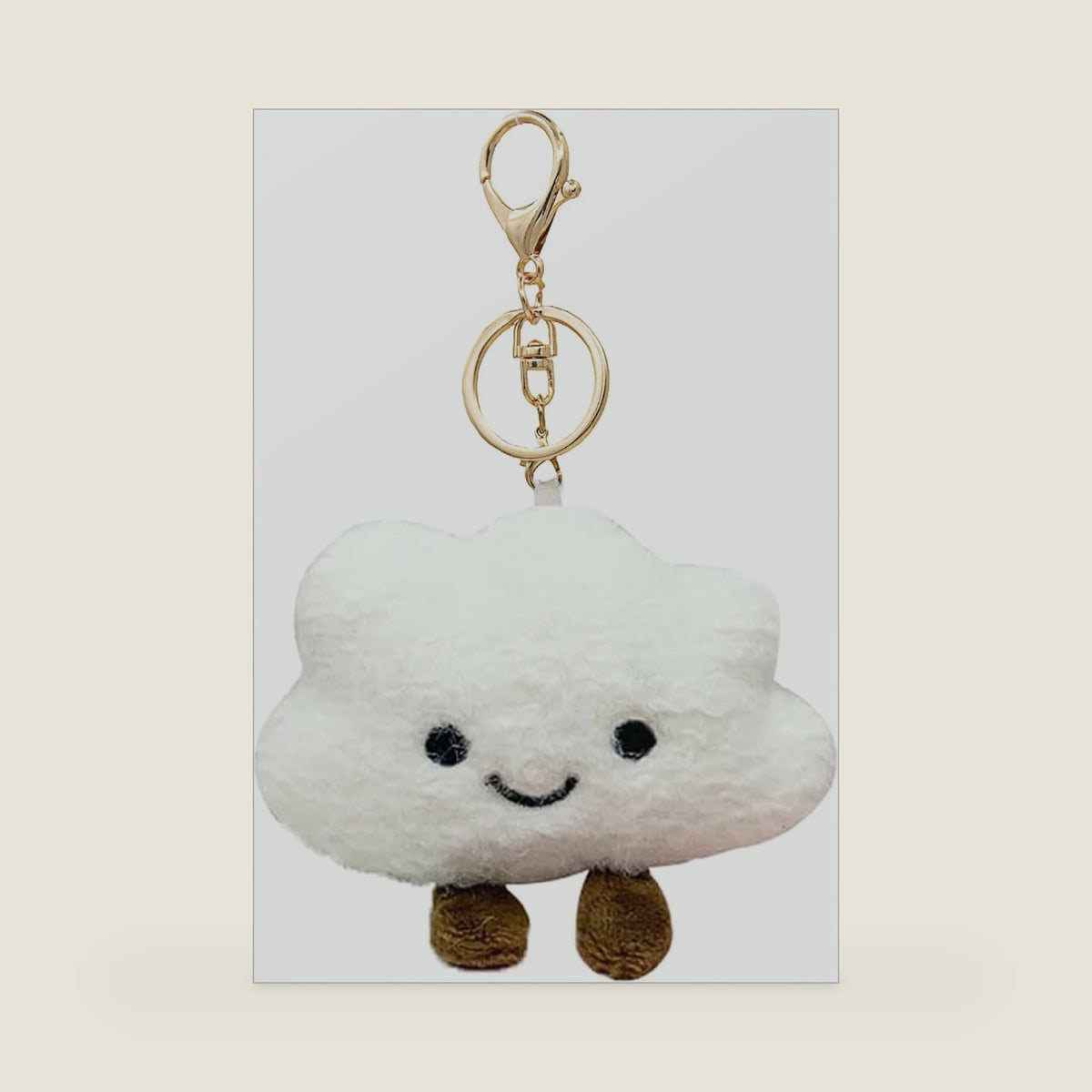 Cute Cloud Plush Keychain for Backpack, Kawaii Purse Bag Charms for Handbags Accessories Gift for Women