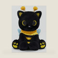 Cat Bee Plush, 8inch Kawaii Black Cat Plush with Honeybee Outfit Costume, Cute Plushies Kitten Stuffed Animal Soft Huggable Plushies Toy for Kids Christmas, Birthday Gifts