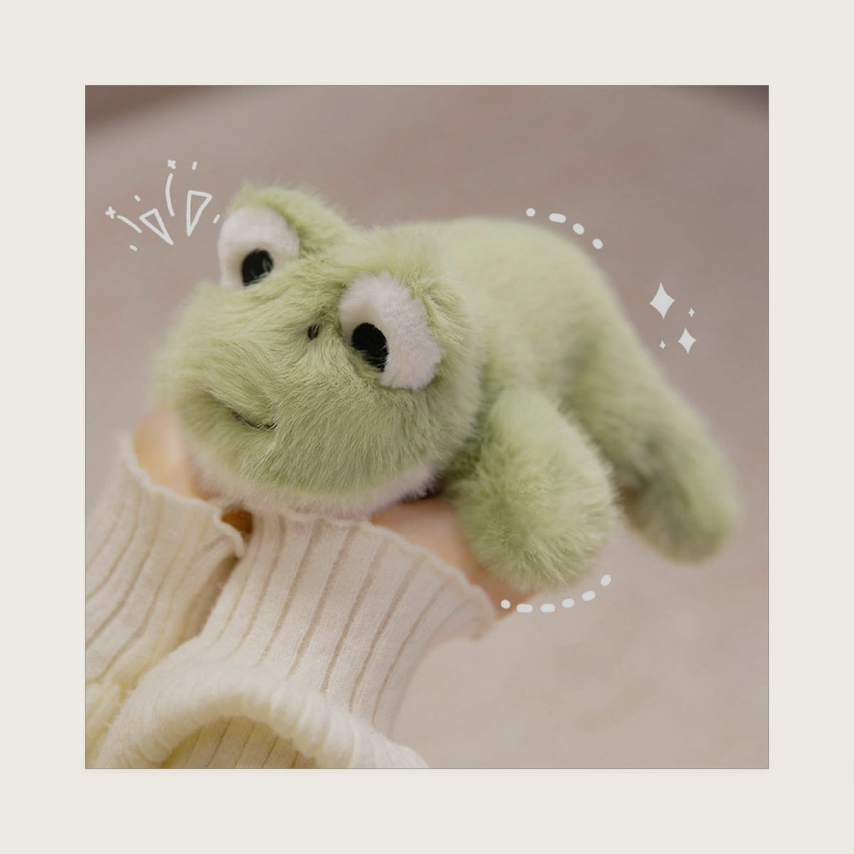 PEACH CAT Frog Stuffed Animal 7.8" Cute Plushies Small Plush Toys Gifts for Kids Green