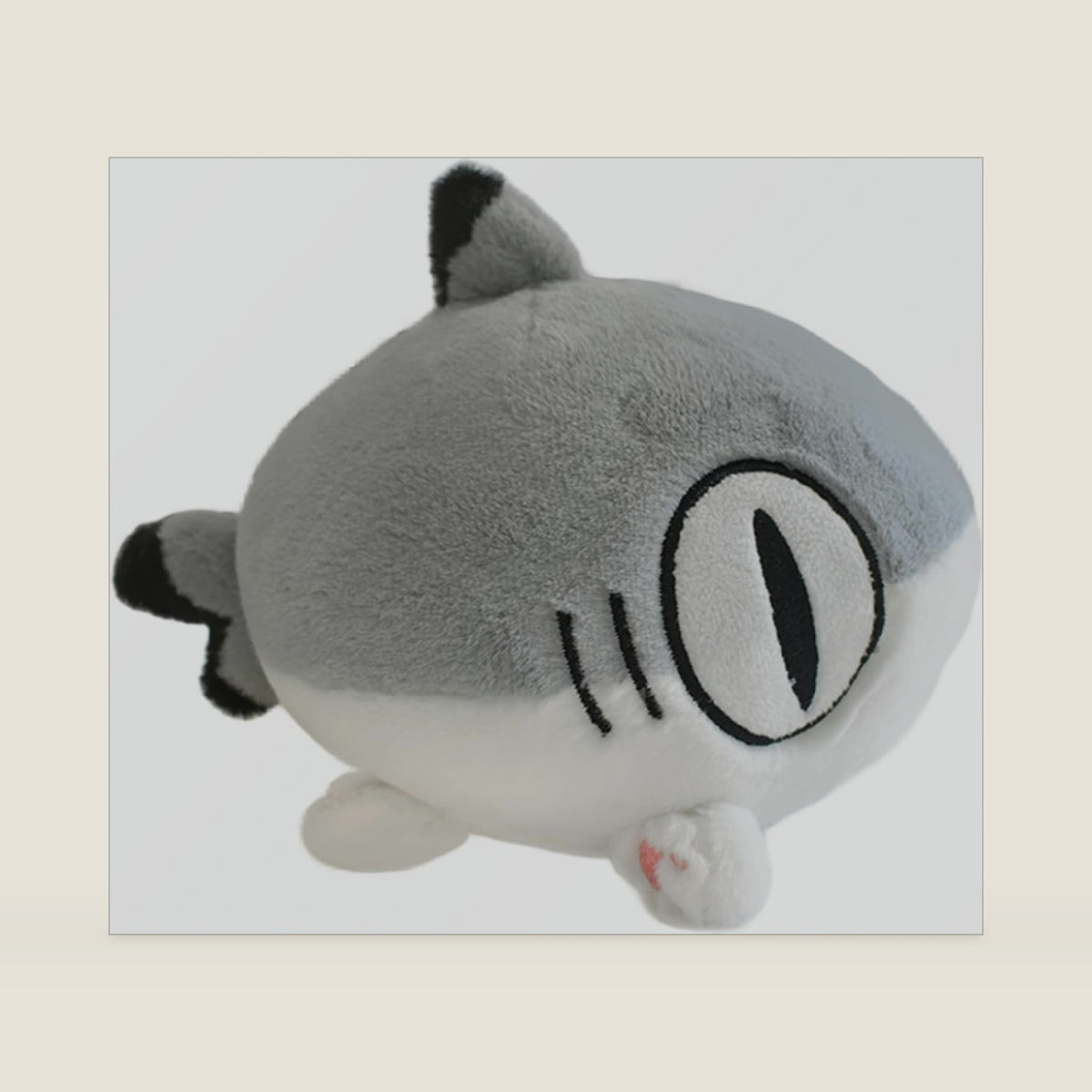 Yogin, Original Stuffed Animal Toys, Cat Shark Plush Toy, Creative Stress Relief Gifts for Women (Gray,7.87in)