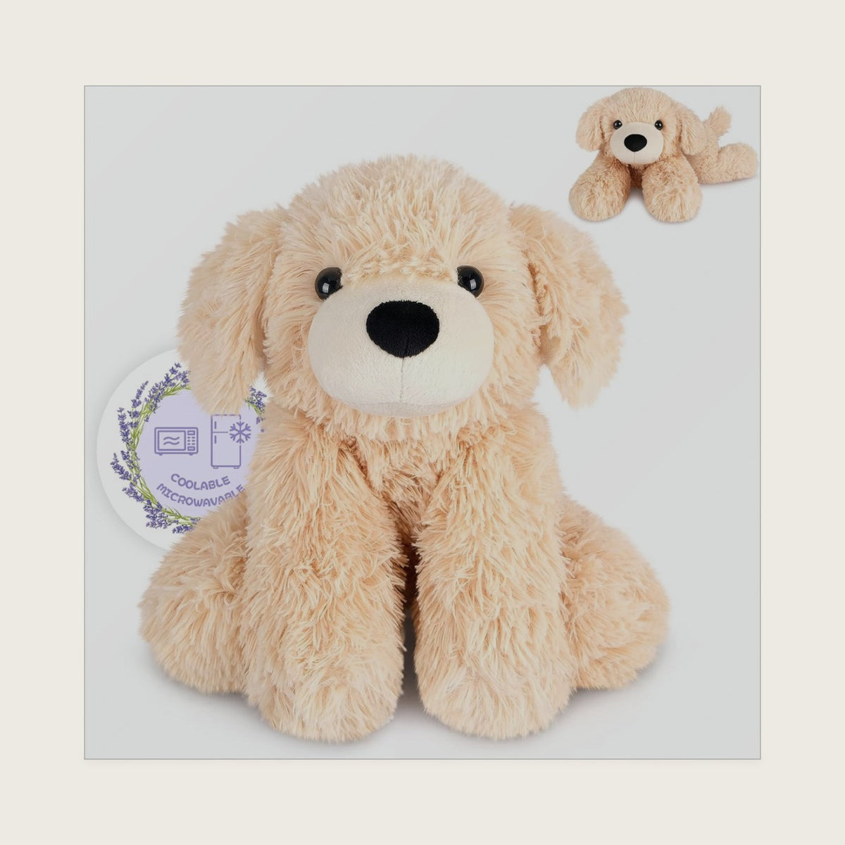 SuzziPals Heatable & Coolable Golden Retriever Plush Heating Pad for Women
