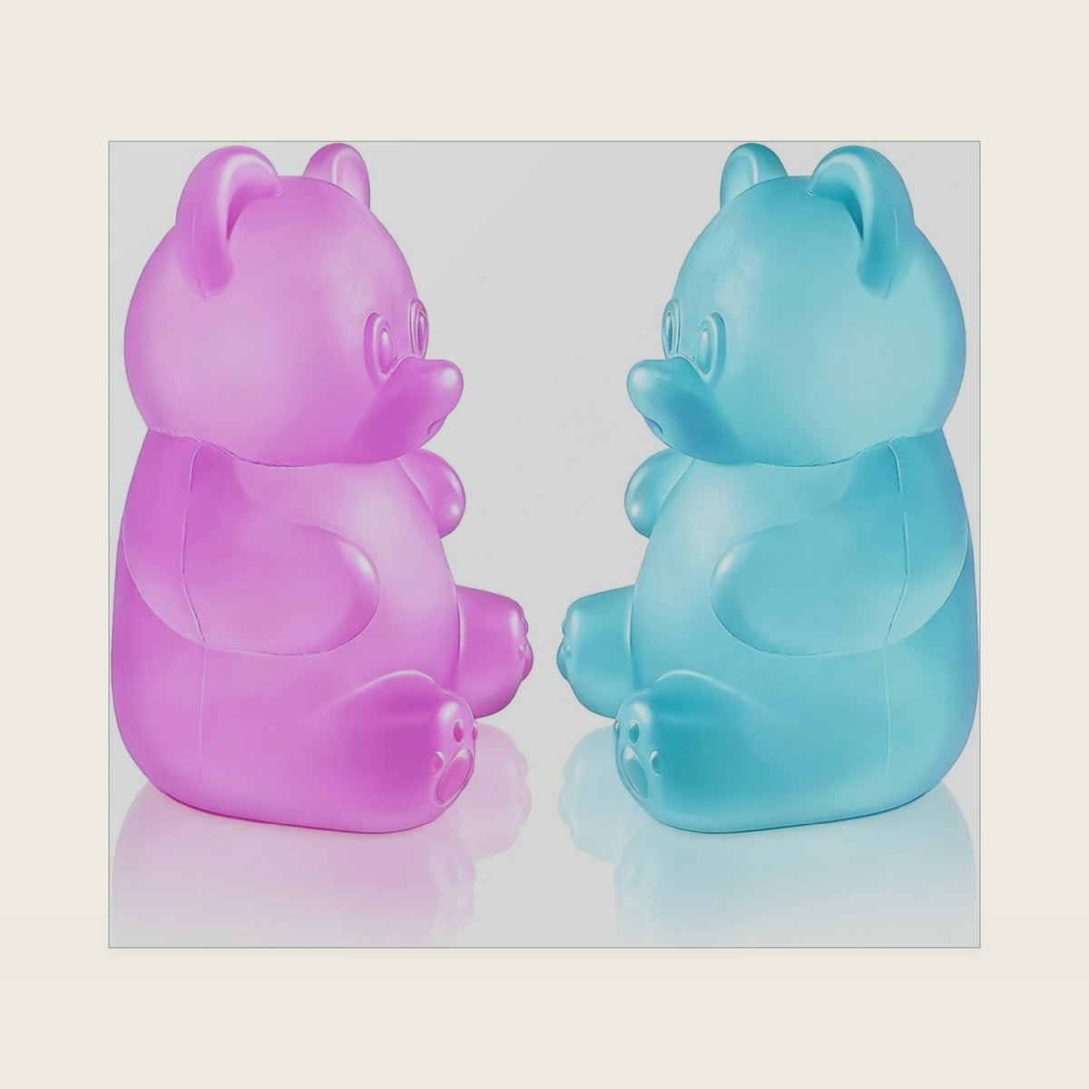 2 Pcs Gummy Bear Fidget Squeeze, Stress Ball Relief, Filled Squishies Stress Relief Birthday Gifts Party Favors, Classroom Prizes