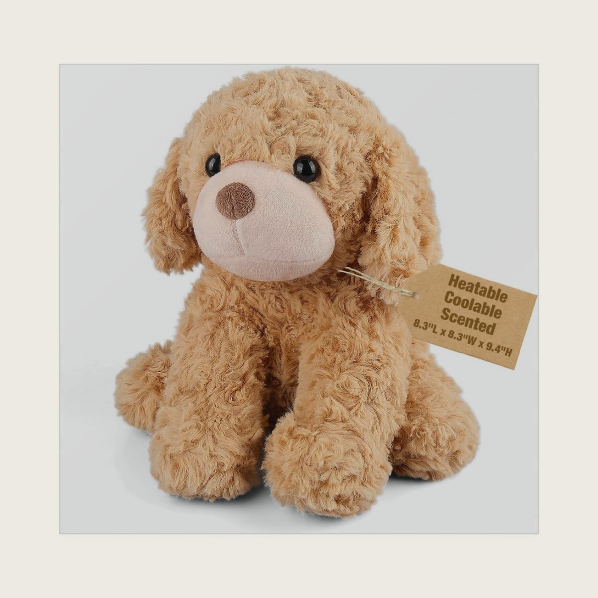 Coolable & Microwavable Weighted Dog Stuffed Animal, Sitting Heat Plush