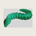 FlexiMech Moray EEL Fully Articulated 12" Long 3D Printed Sea Creature Fidget Toy (Slime Green)
