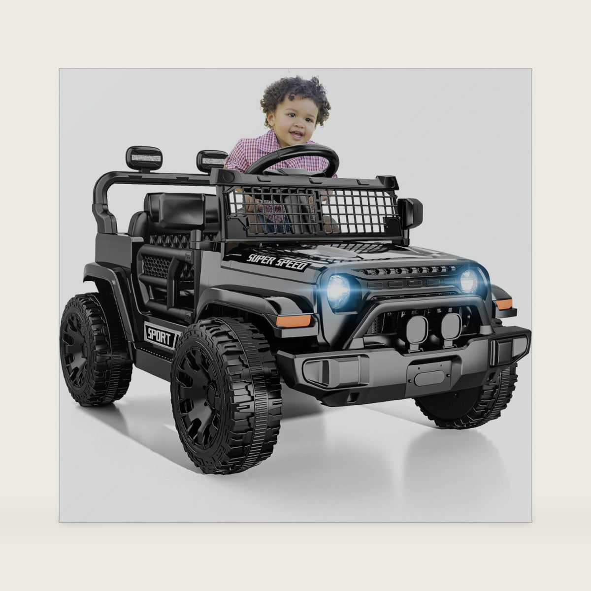 12V Ride on Toys for Kids with Parent Remote Control, Black