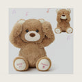 Hopearl Peek A Boo Bear Interactive Repeats What You Say Plush Teddy Bear Toy Musical Singing Talking Stuffed Animal Adorable Electric Animate Gift for Toddlers, Brown, 11''