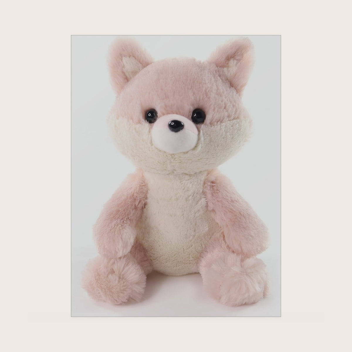 Furvana Fox Stuffed Animal, Adorable Toy Fox Plush for Kids Boys Girls Birthday Nursery Bedtime Gift, 10“ Pink