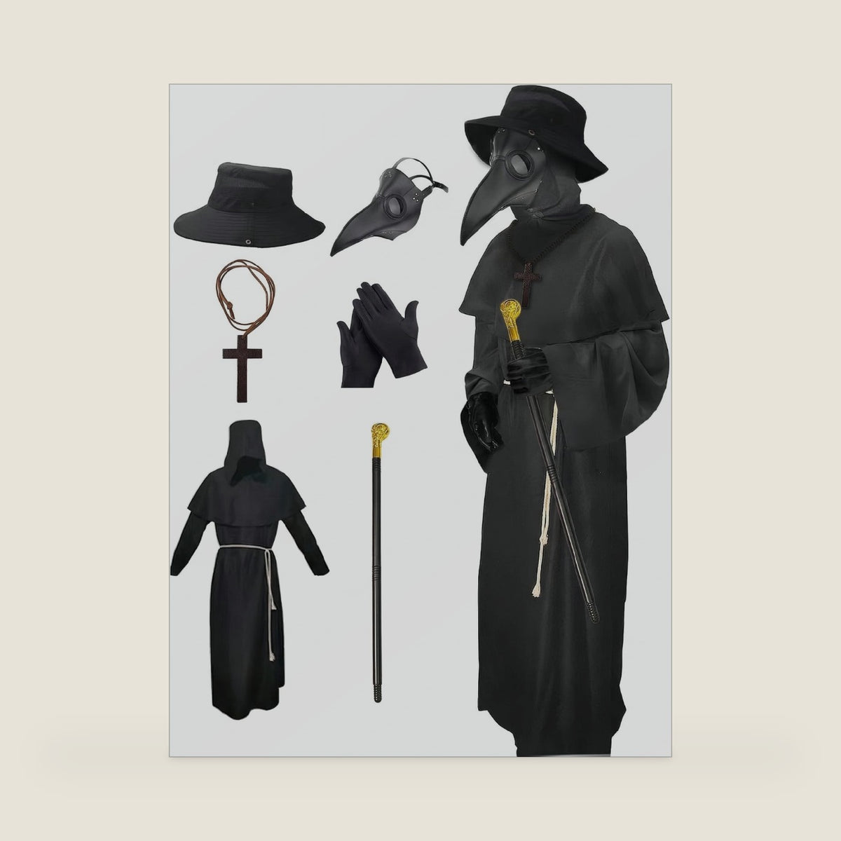 Nicexx Plague Doctor Costume Halloween Costumes for Adults Men