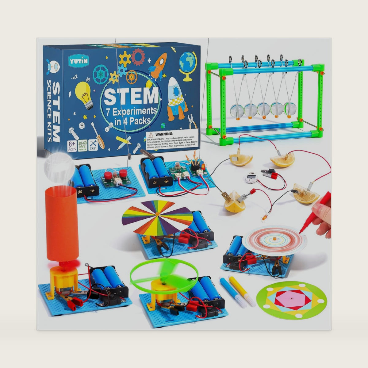 4 Set STEM Science Kits for Kids Age 8-12, Science Circuits Experiments