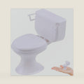 White Plastic Decoration 1:12 House Toilet Bathroom Furniture Mini Toilet Cake Decoration for House Accessories Décor