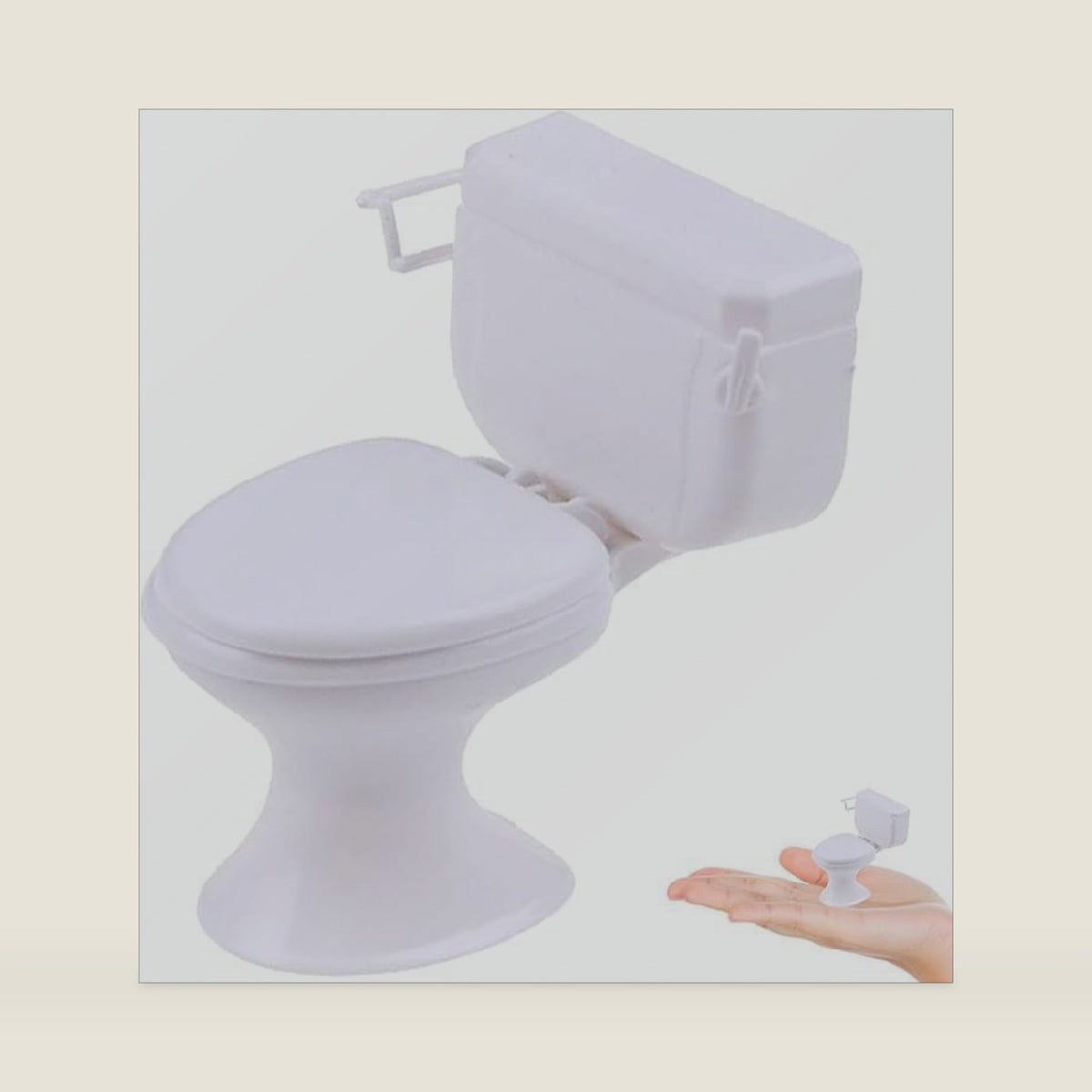 White Plastic Decoration 1:12 House Toilet Bathroom Furniture Mini Toilet Cake Decoration for House Accessories Décor