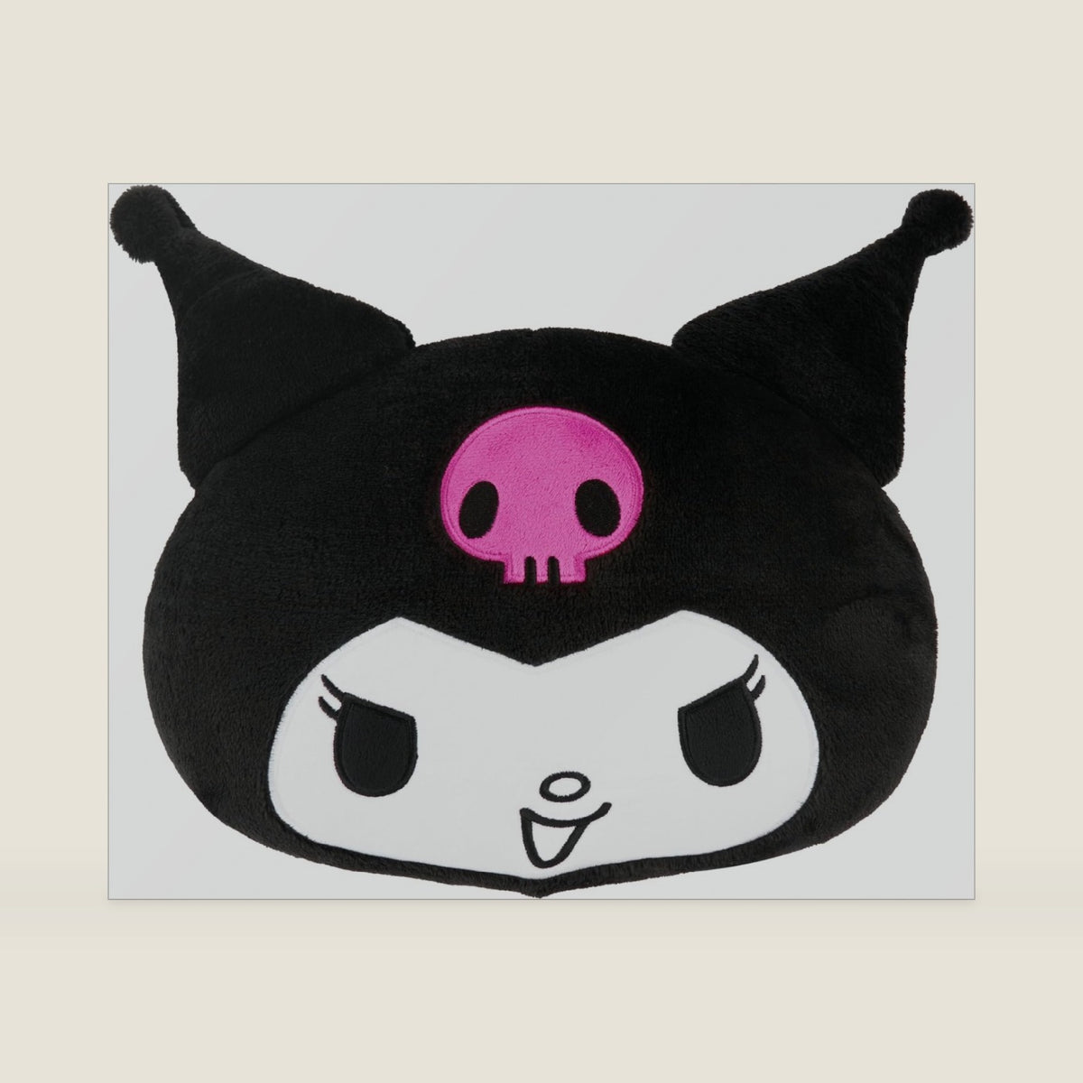 Plush Cushion Pillow, Plush Throw Pillow Fluffy Cushion Kawaii Decor Cinnamoroll Kuromi, Gifts for Teens, Women (Black Kuromi, L12.4 x W11)