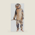 Loiahoer Unisex Tie-dye Triceratops Dragon Onesie Costume Pajamas,Halloween Cosplay Costume Christmas Pajamas Hooded Zipper