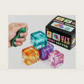 4Pack Fidget Toys Mini Squishy Stress Cube, Stress Balls for Kids, Adults Squishies Anxiety Stress Relief, Squishy Cube Sugar Balls, Sensory Toys for Kids with Autism, Fidgets for Classroom Prize