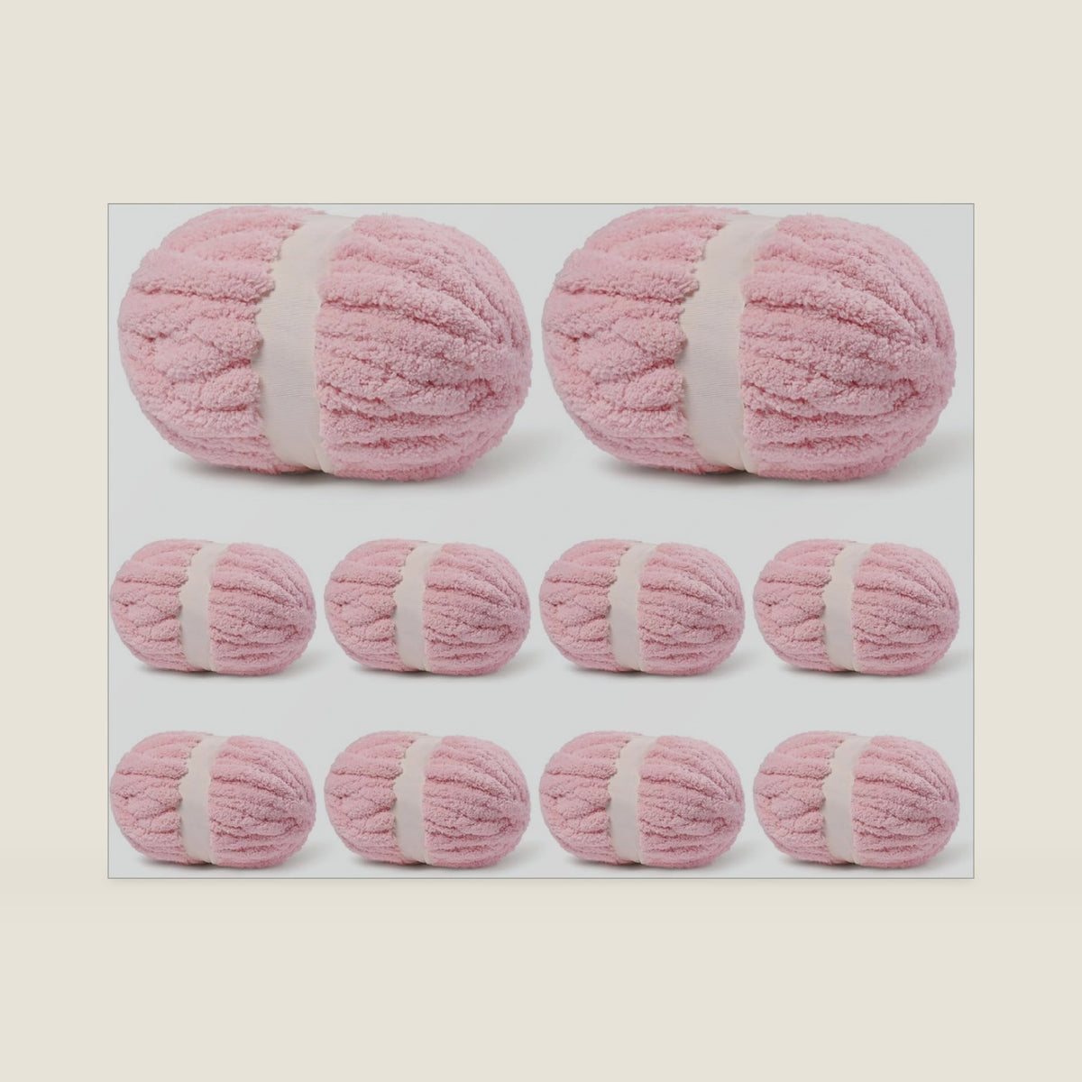 10 Pack Pink Jumbo Thick Yarn, Chenille Yarn for Crocheting, Chunky Yarn for Hand Knitting, Soft Plush Yarns, 240yds/70.5oz Super Bulky Blanket Crochet Yarns