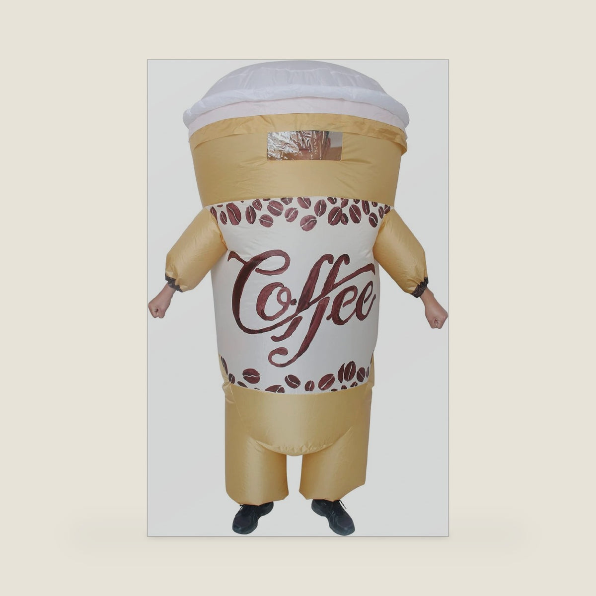 Inflatable Drinks Costume for Adult Funny Blow up Coffee Cup Full Body Costume for Cosplay Party Halloween