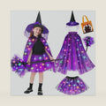 Witch Costume for Girls Halloween Costumes,Light up Halloween Dress up