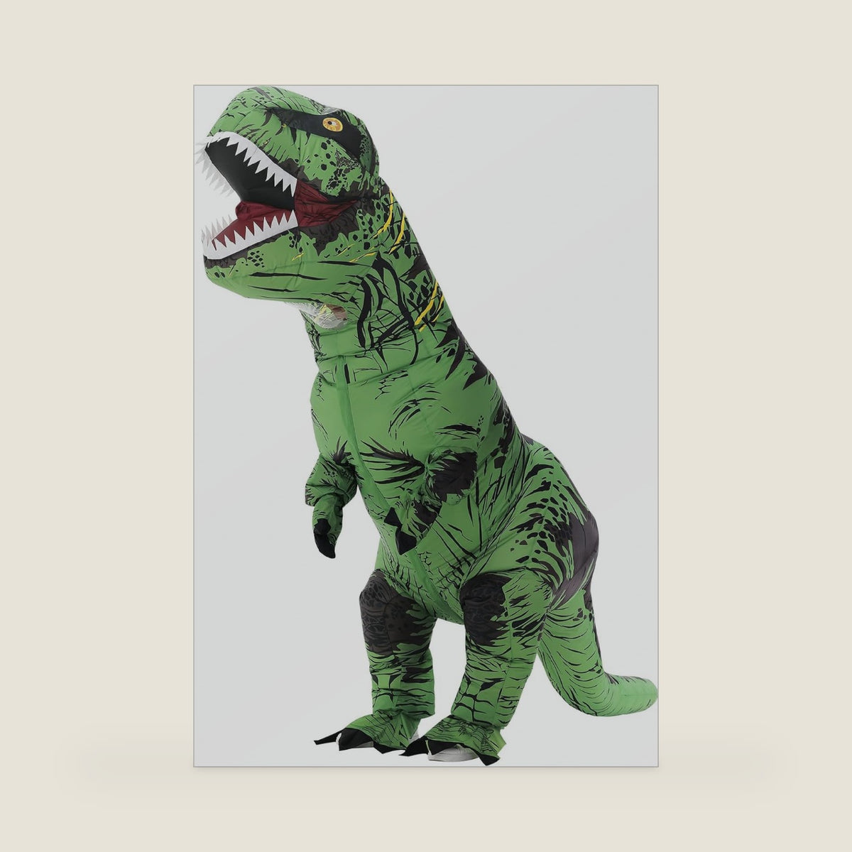 Servllcell Inflatable Dinosaur Costume for Adult,Halloween Costumes T Rex Blow Up Costumes for Women Men,Funny Cosplay Party(Green)