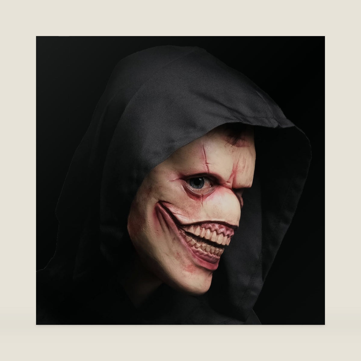 Noseless smiling demon halloween mask,Creepy Latex realistic scary mask Monster Leatherface horror ghost mask costume prop