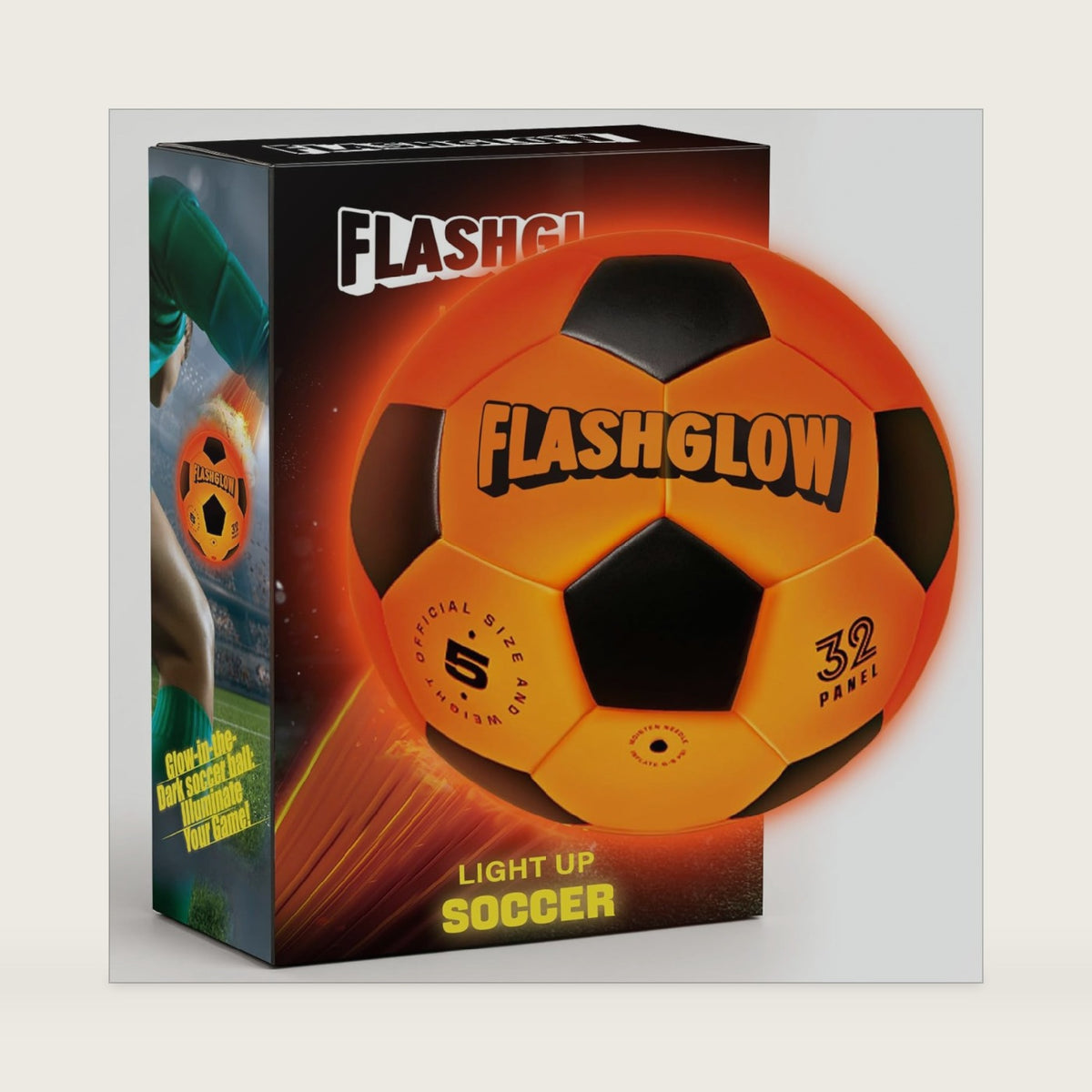 Light Up Soccer Ball Gift For Boys: Glow In The Dark - Toys For Kids & Teens Ages 8-15 - Birthday Christmas Easter Ideas - Outdoor Sports Activity Night Play - 8 9 10 11 12 13 14 15 Years Old Teenager