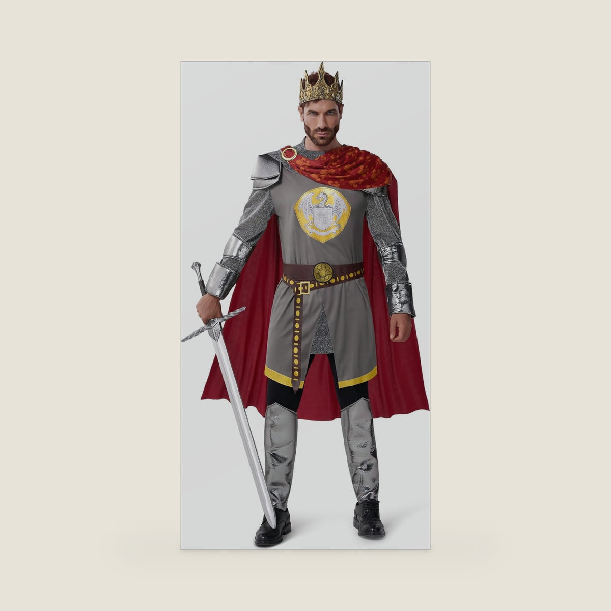 Spooktacular Creations Halloween King Costume Men, Medieval War King Costume Men for Halloween Party