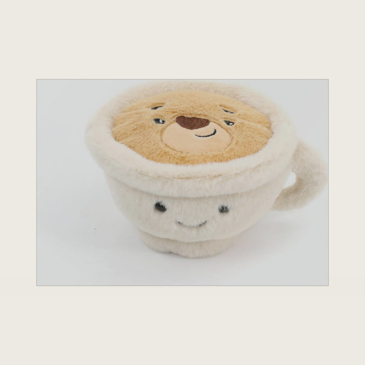 RECUR Plush Cappuccino Coffee Cup Stuffed Animals,Soft Food Plush,Cute Plushie 8 Inches,Adorable Gift for All Ages