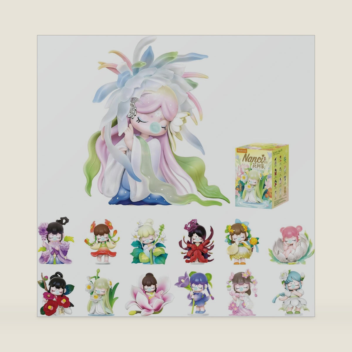 Rolife Nanci Blind Box-Flower Collection Series-Cute Action Figure-Kawaii Figures Blind Bags Creative Gift for Girls and Women