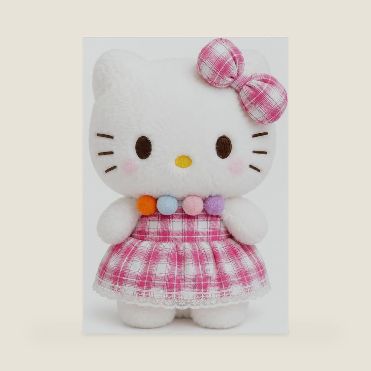 12″ Pink Dress Kitty Plush Toy – Kawaii Cat Stuffed Animal, Soft Plush Doll Gift for Kids, Teens & Collectors