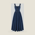 Scarlet Darkness Renaissance Costume Women Lace Up Sleeveless Long Dress