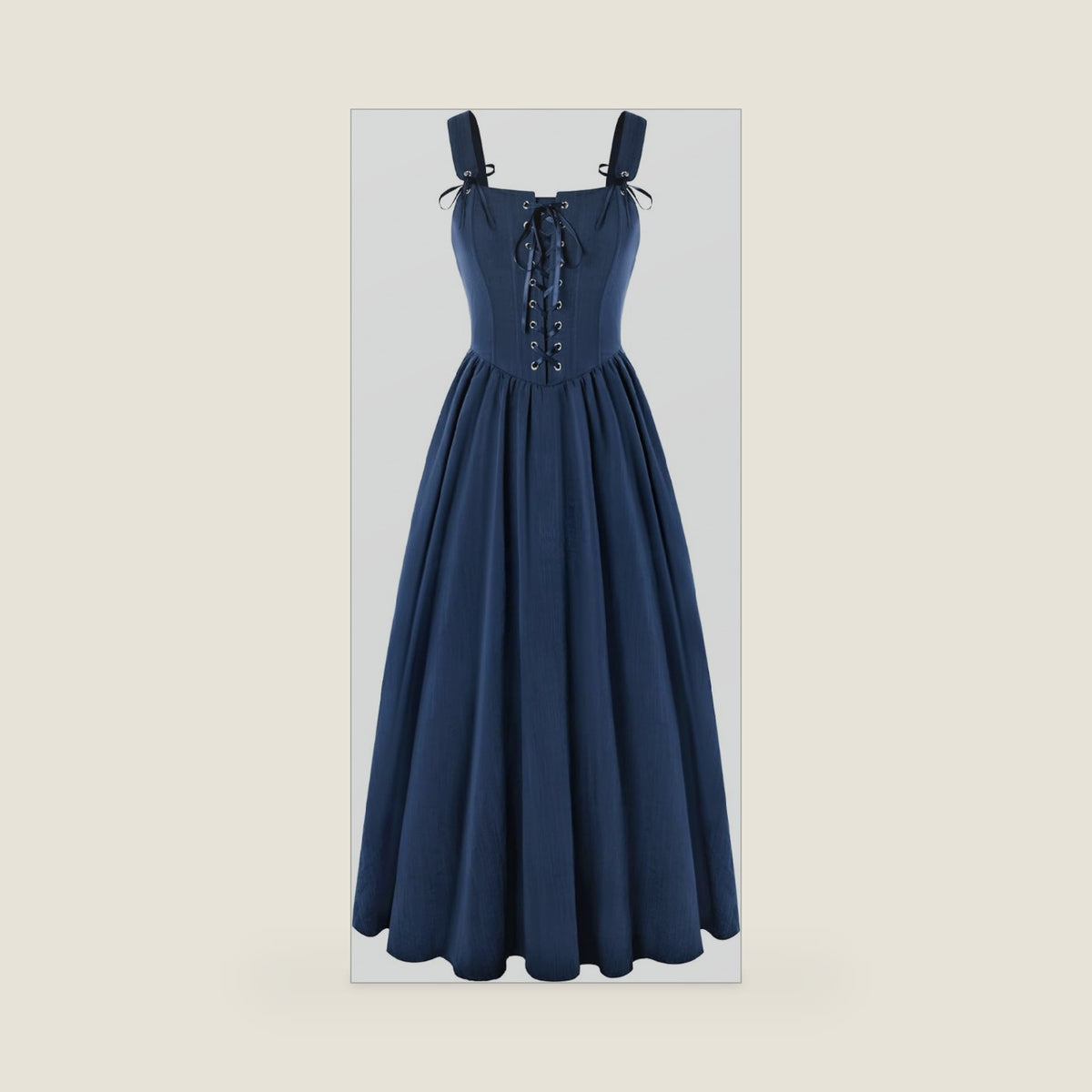 Scarlet Darkness Renaissance Costume Women Lace Up Sleeveless Long Dress