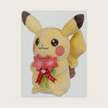 Center: Thoughtful Pikachu Plush