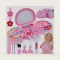 Kids Makeup Kit for Girl Real Washable Makeup Set with Mirror, Nail Polish Kit Pretend Beauty Gift for 3 4 5 6 7 8 Year Old Girls