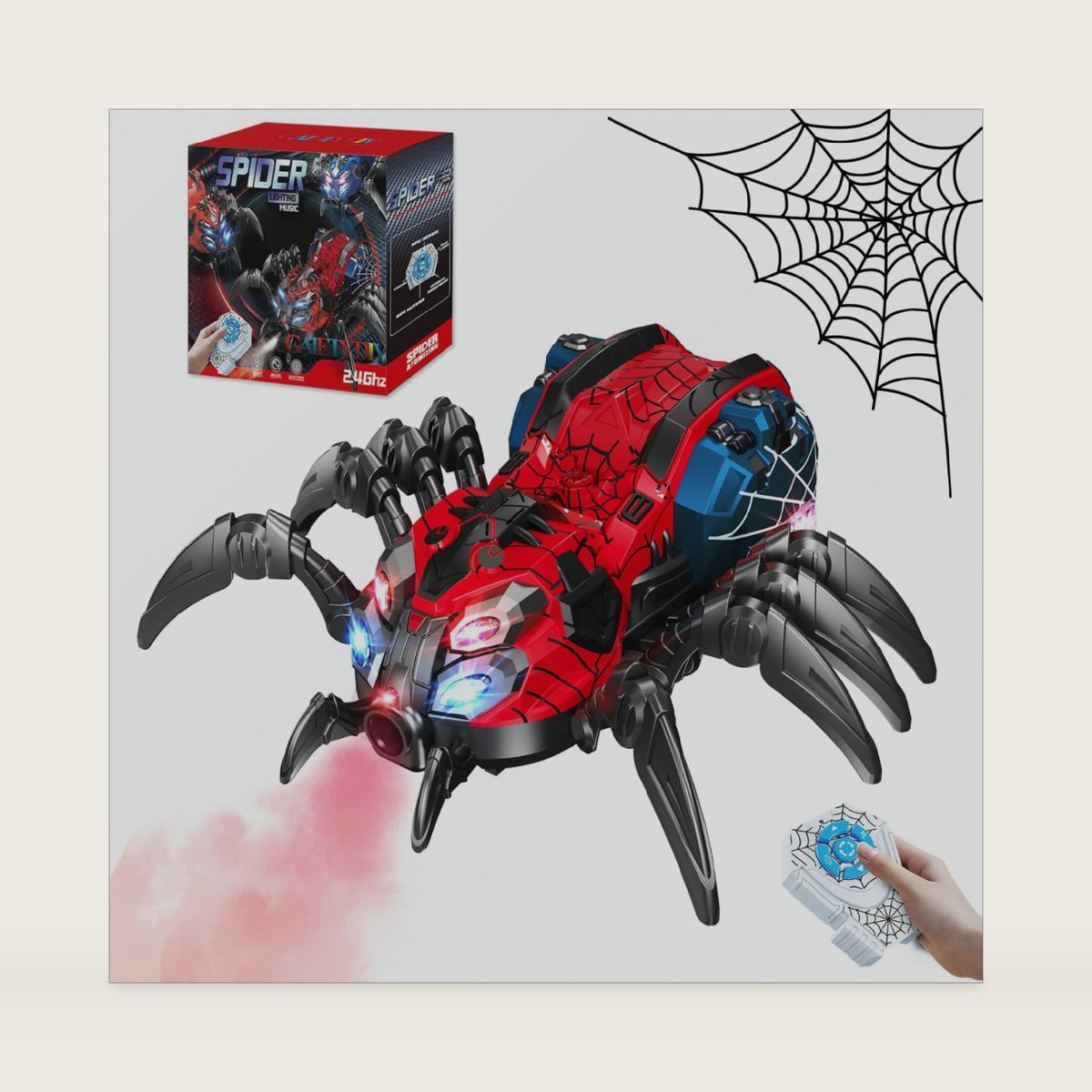 GAIETYDIY Remote Control Spider Robot Toy with 2.4 GHz Remote Controller