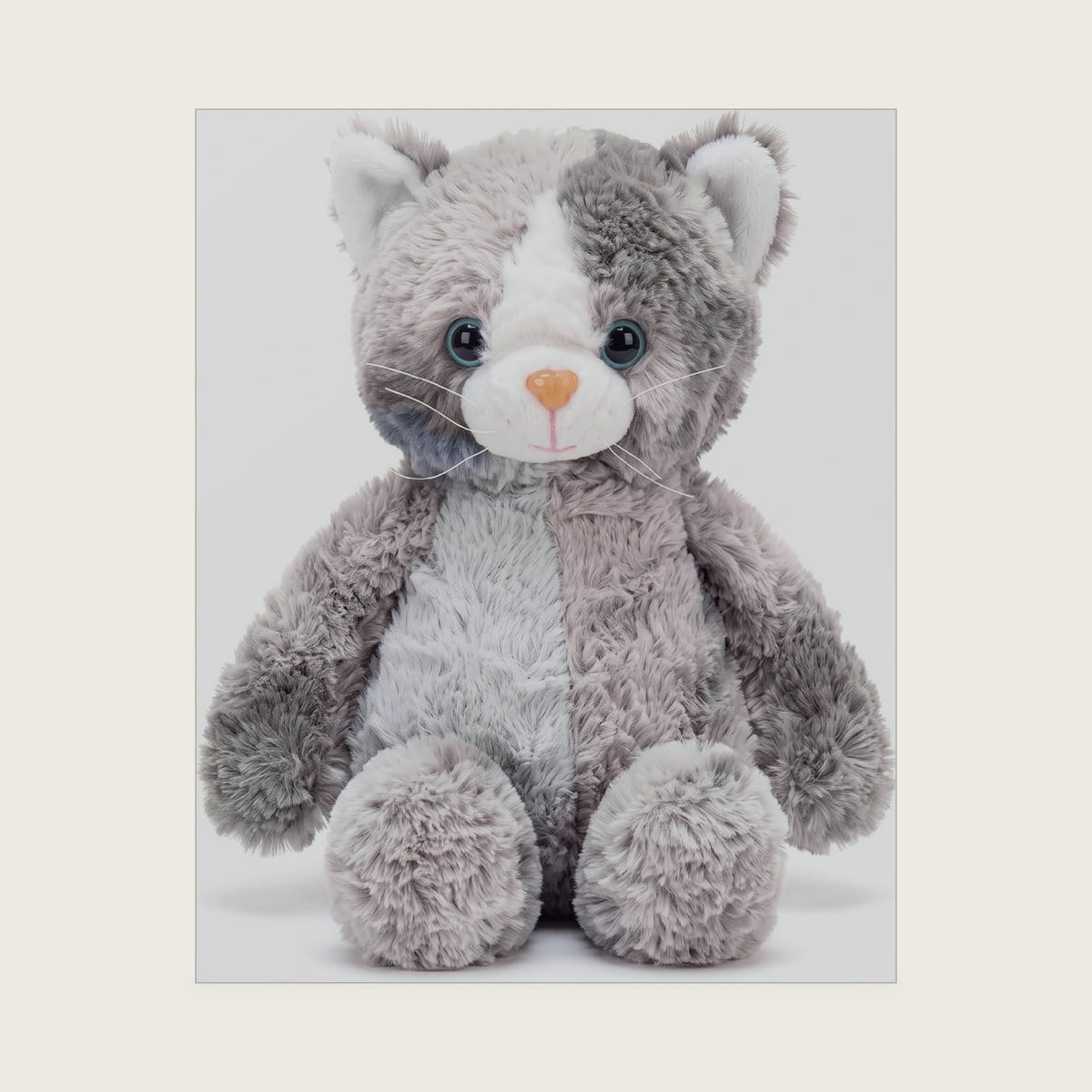 Ditucu Cat Stuffed Animal 9 inch Cute Realistic Kitten Plush Toys Ultra Soft Plushies Gifts for Kids Grey