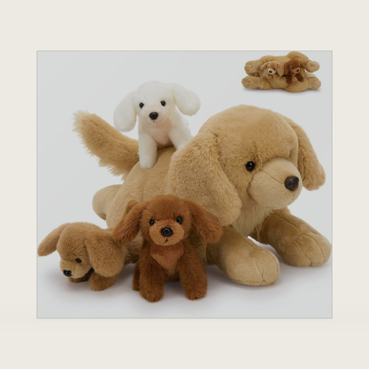 MaoGoLan Golden Retriever Stuffed Animal with Babies Inside