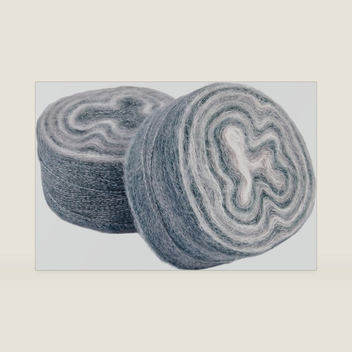 2 Roll Mohair Wool Yarn Soft for Crocheting Knitting Hand Washable Long Wool Yarn DIY Scarf Crochet Thread for Clothes Hats Sweater Scarf Craft Projects (Gray)