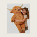Wepop Giant Highland Cow Stuffed Animal 36in, Cuddly Big Highland Cow Plush