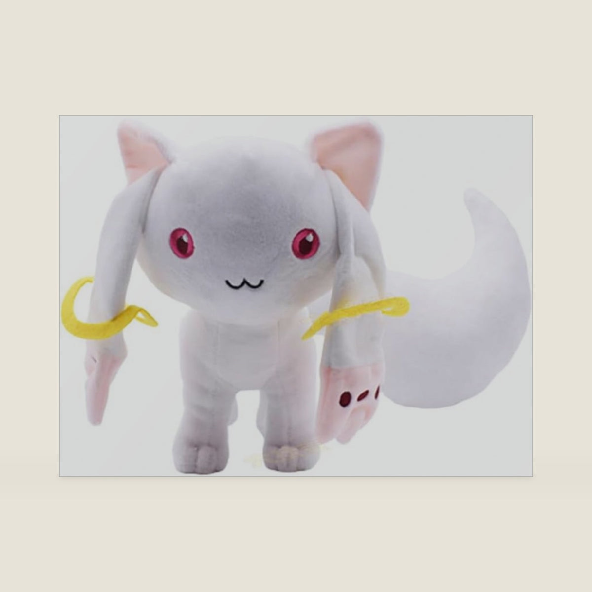 KanameMadoka Plush Kyuubey Plush Figure Anime Plushies Stuffed Throw Pillow Okashi no Majo Soft Doll Cushion Home Sofa Ornament Gifts for Fans