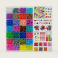 INSCRAFT Rubber Band Refill Kit: 18,950+ Rubber Bands in 37 Colors, S-Clips, Beads, Backpack Hooks, Tassels and More, DIY Friendship Bracelet Making Kits, Christmas Birthday Gift for Kids