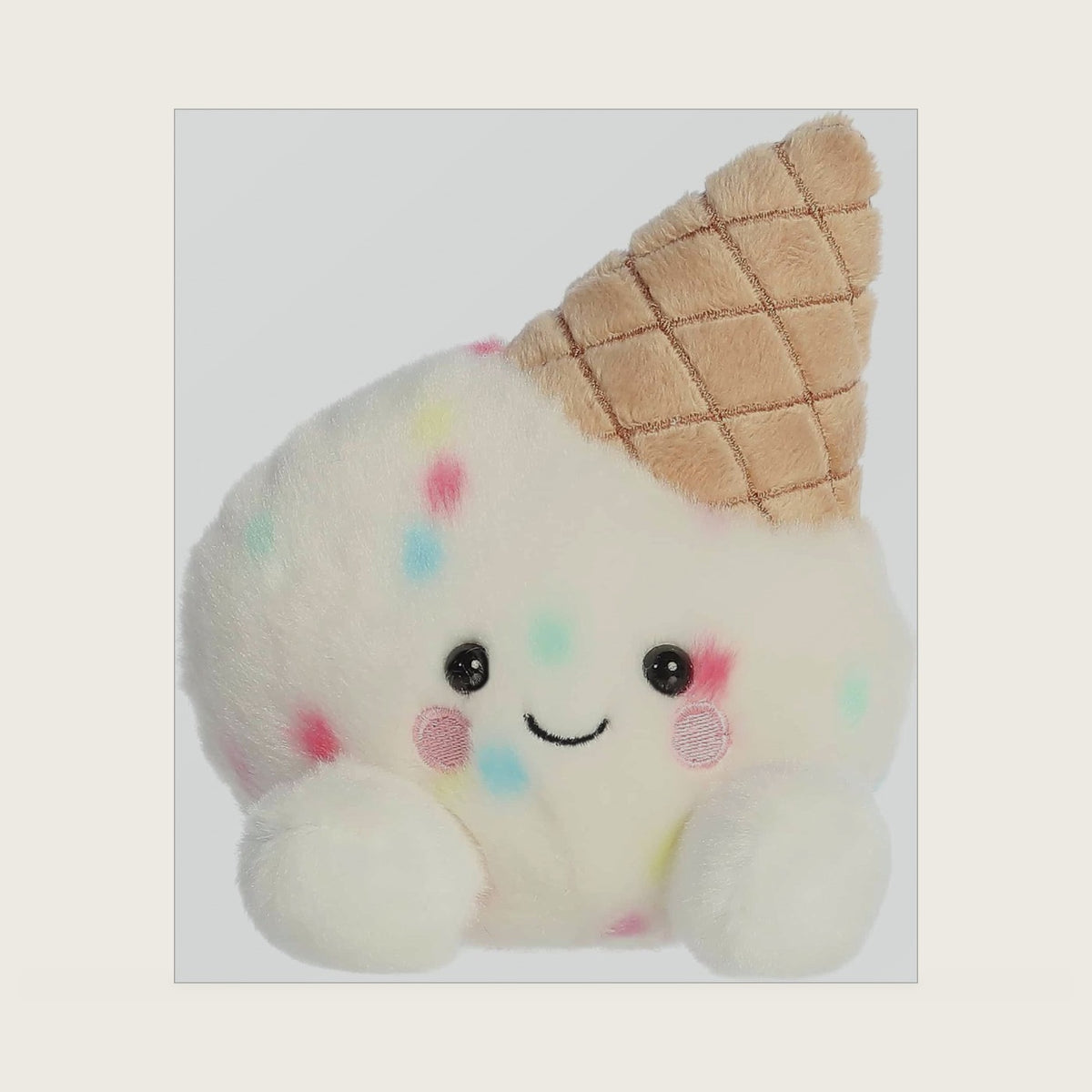 ® Adorable Palm Pals™ Sprinkle Ice Cream™ Stuffed Animal - Fun Collectible Plush for Kids and Adult Collectors - Perfect for Decorating Rooms and Birthday Gifts - White 5 Inches