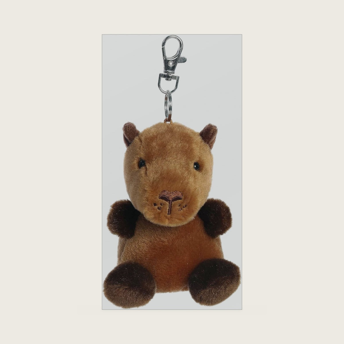 ® Adorable Palm Pals™ Sid Capybara™ Clip-On - Fun Collectible Plush for Kids and Adult Collectors - Perfect for Decorating Rooms and Birthday Gifts - Brown 4 Inches