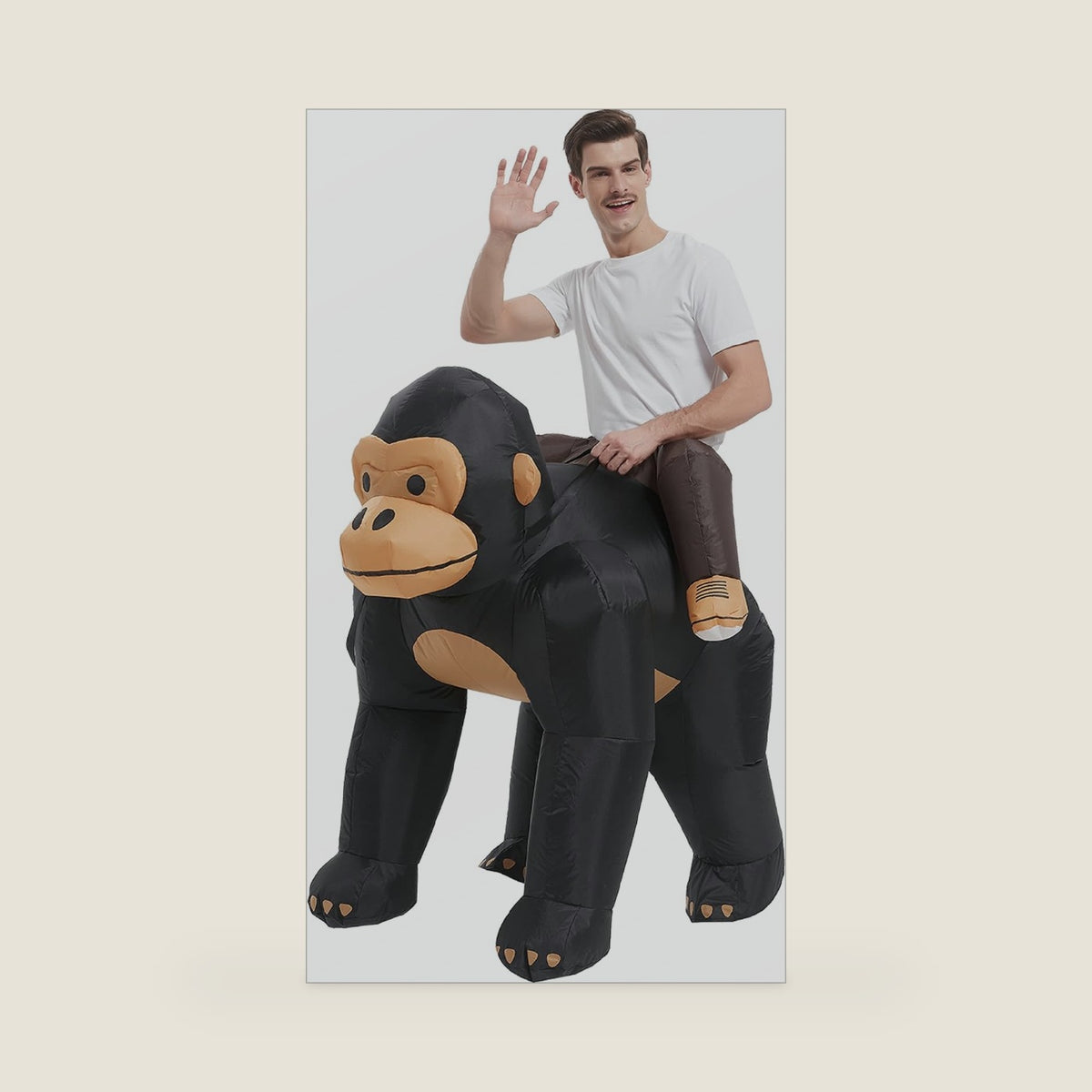 One Casa Inflatable Gorilla Costume for Adult,Blow Up Ride Animal Suit