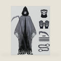 Grim Reaper Costume, Halloween Hooded Cloak, Scary Halloween Cosplay Costumes for Adult