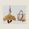 Coffee Cup Plush Keychain - Adorable Smiling Face Plushie Charm with Cute Bag Charms for Women