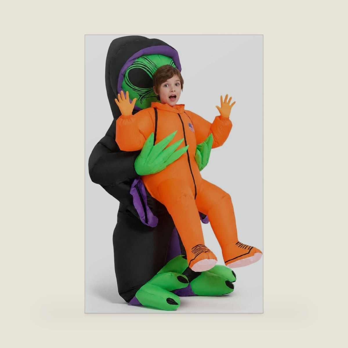 GOOSH Inflatable Alien Costume Kids, Blow Up Costumes for Chilren, Halloween Funny Costume for Party Cosplay