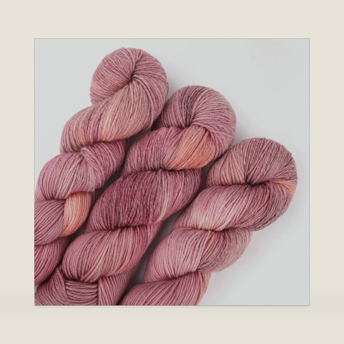 Katech Wool Yarn for Crocheting, Cashmere Yarn Hand Dyed Yarns Orange Pink