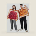 EraSpooky Peanut Butter & Jelly Couple Costume 2-Piece Funny Food Halloween Costume Set for Adults Multicoloured