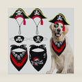 6pcs Dog Pirate Costume Pirate Hat Dog Halloween Cosplay Dress up